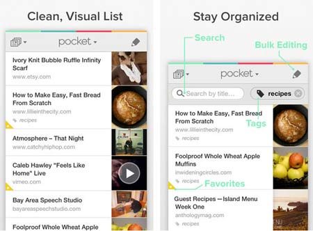 Pocket app for iphone